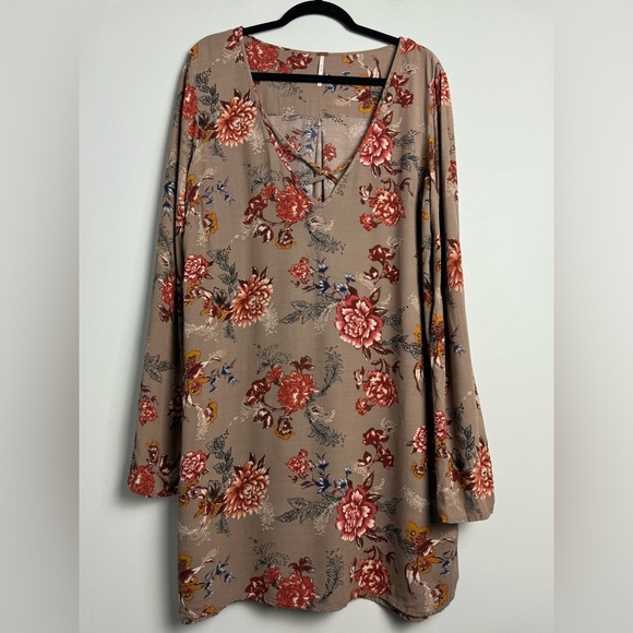 Free People Dresses & Skirts - Free People floral Long sleeve dress size Large